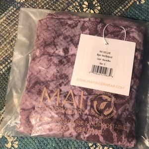 Mai Deluxe Mod Bodysuit Mauve Boa small